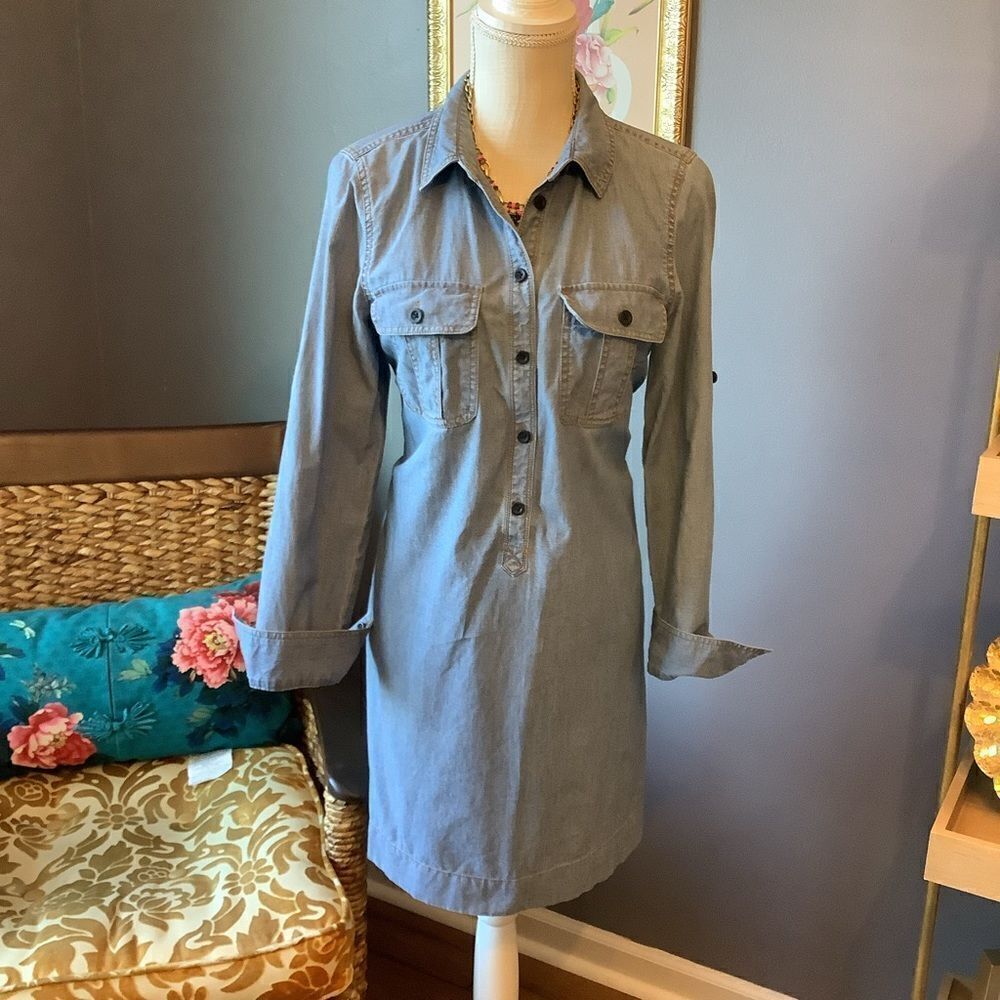 J. Crew Denim Shirt Dress‎ 👗